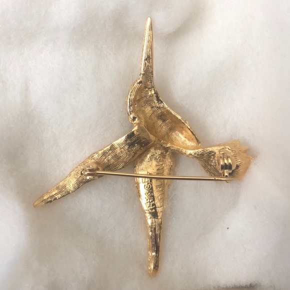 14k Vintage D.M hummingbird pin - Picture 4 of 5